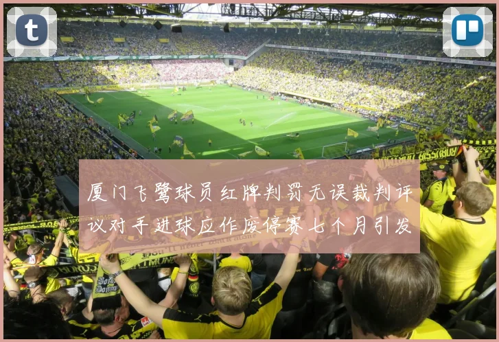 厦门飞鹭球员红牌判罚无误裁判评议对手进球应作废停赛七个月引发热议
